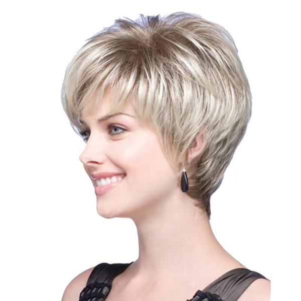 Buy cheap Styling and Permed Human Hair Extension short straight lace front wigs from wholesalers