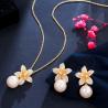 Buy cheap CZ Crystal Necklace and Earring Jewelry Sets Fashio Pearl Chokers Necklaces Earring jewelry from wholesalers