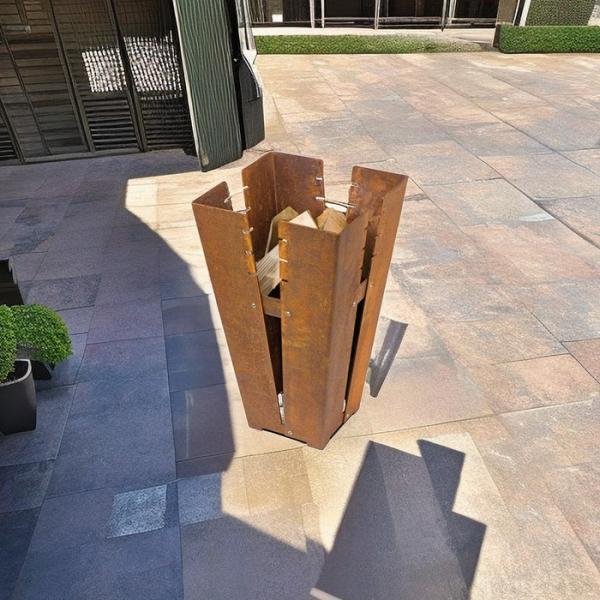 Buy cheap Steel Fireplace Burner Rustic Red Garden Upright Corten Steel Fireplace from wholesalers