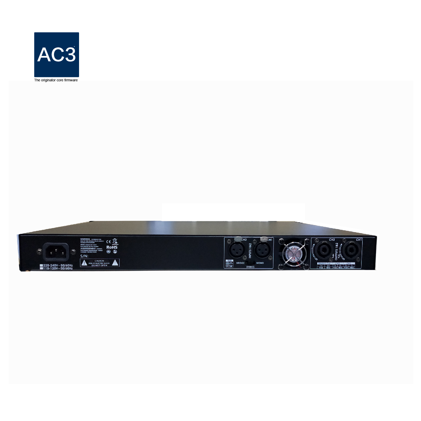Lightweight 1U digital karaoke amplifier