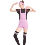 MiDee 3 Piece Jumpsuit Costume Mock Neck Short Sleeves Performance Wear