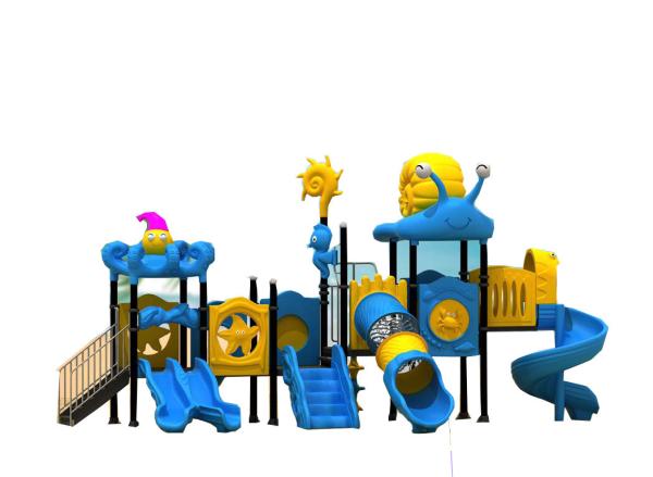 Buy cheap Entertainment Park Outdoor Playground Plastic Slide Preschool Play Structures from wholesalers
