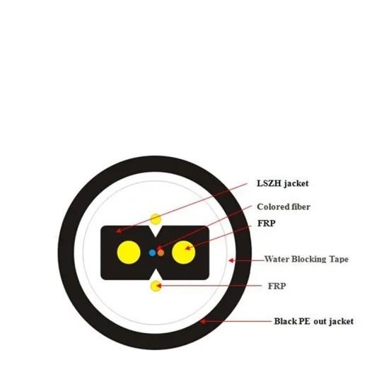 Buy cheap FTTH GJYXFH butterfly-shaped optical fiber cable Simplex Bow Type G657A1 Drop Wire Fiber Optic 2 Core from wholesalers