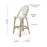 Buy cheap Aluminum Tube High Back Kitchen Chairs Restaurant PE Rattan Bistro Bar Stool from wholesalers