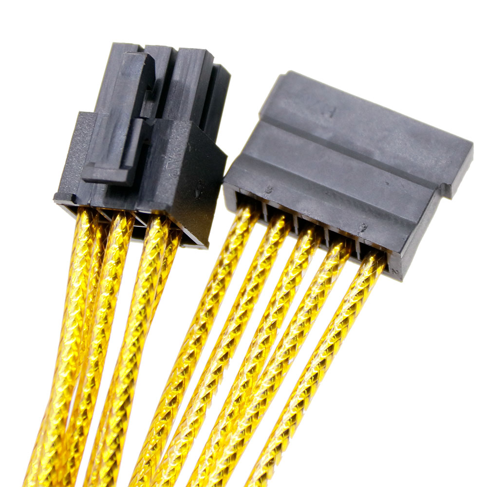 Braided Modular Cable Kits 24Pin 8pin 6pin PSU Cable Power Supply Sleeved Extension Cable length 630mm
