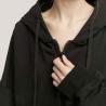 Buy cheap Custom Women Black Hoodie Ladies Plus Size Long Sleeve Zip up Sweatshirt Casual Hoodies from wholesalers