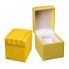 Buy cheap Yellow Leather Leather Watch Box Screen Printing Surface Finish For Gift Packaging from wholesalers