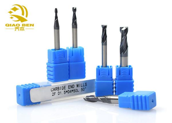 Buy cheap HRC60 Solid Tungsten Carbide End CNC Milling Cutters 4 Flutes 8x60mm For Steel from wholesalers