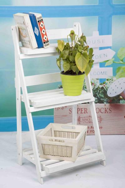 Buy cheap 3 Tiers Wooden Outdoor Furniture Flower Pot Stand Foldable 2.9KG For Roomy Storage from wholesalers