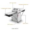 Buy cheap Stand Type Roller Length 520mm SS Croissant Dough Sheeter Machine 0.4KW from wholesalers