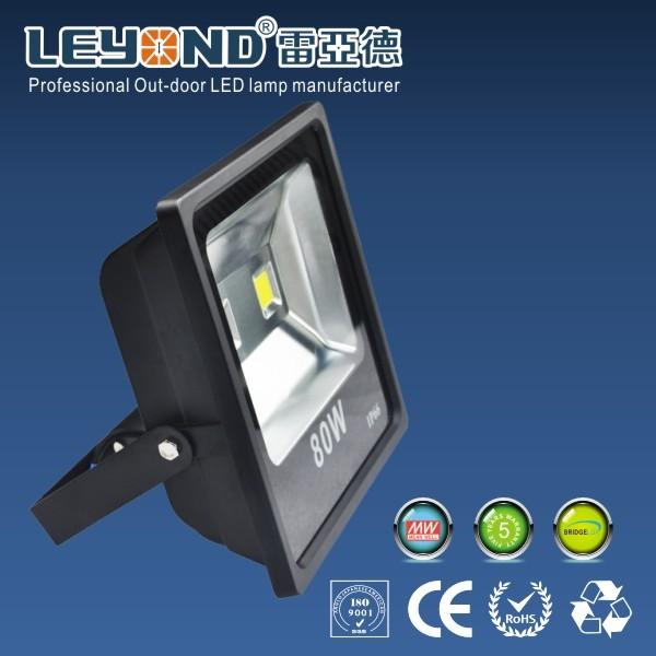 Buy cheap Flip Chip Bridgelux / Epistar High Output Led Flood Lights Outdoor High Power 80 Watt Slim Type from wholesalers
