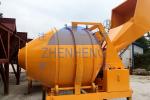 Discharging 350L Concrete Mixer Machine Diesel Engine JZR350 Construction