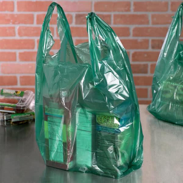 Buy cheap 0.51 Mil Green T Shirt Bags Custom Printed For Shopping ISO9000 Certification from wholesalers