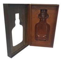 Buy cheap Wood Grain Paper Clamshell Box Design Wine Packaging Box product