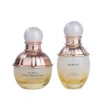 50ml/60g Glass White to yellow gradient cylindrical Smooth with golden Lid for
