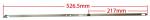 526.5mm Wiele B Type Carpet Weaving Machinery Steel Hook