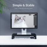 420g ABS Black Monitor Stand Riser / Iphone Desktop Stand Holder