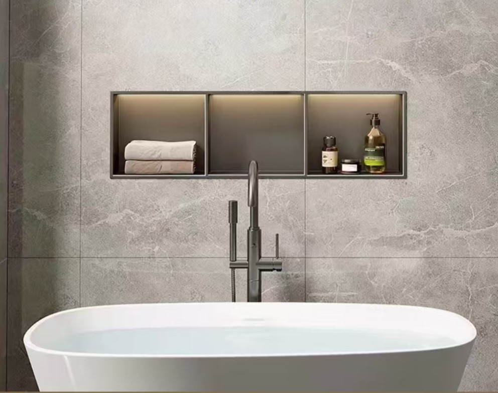 High Precision Stainless Steel Shower Niches Rust Resistance Metal Shower Niche Shelf