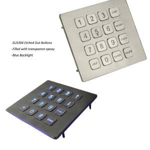 Buy cheap Panel Mount Keypad 16 Button 0.45mm Short Stroke Metal Numeric Keypad from wholesalers