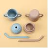 Buy cheap Organic Mushroom Shaped Toddler Silicone Straw Cup Nitrosamine Free from wholesalers
