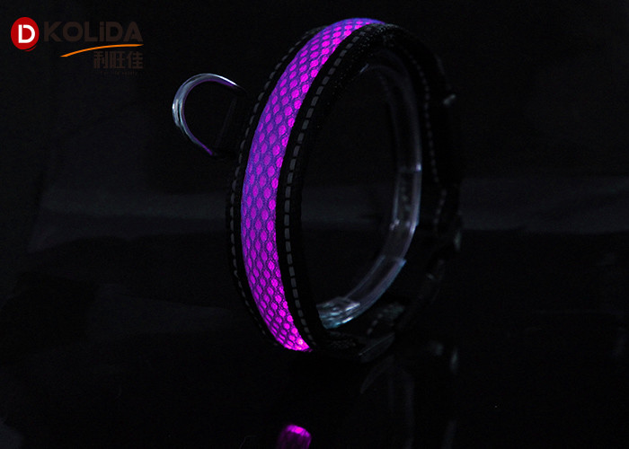 Waterproof Outdoor Walk Pet LED Dog Collar Nylon With Airmesh And LED Light