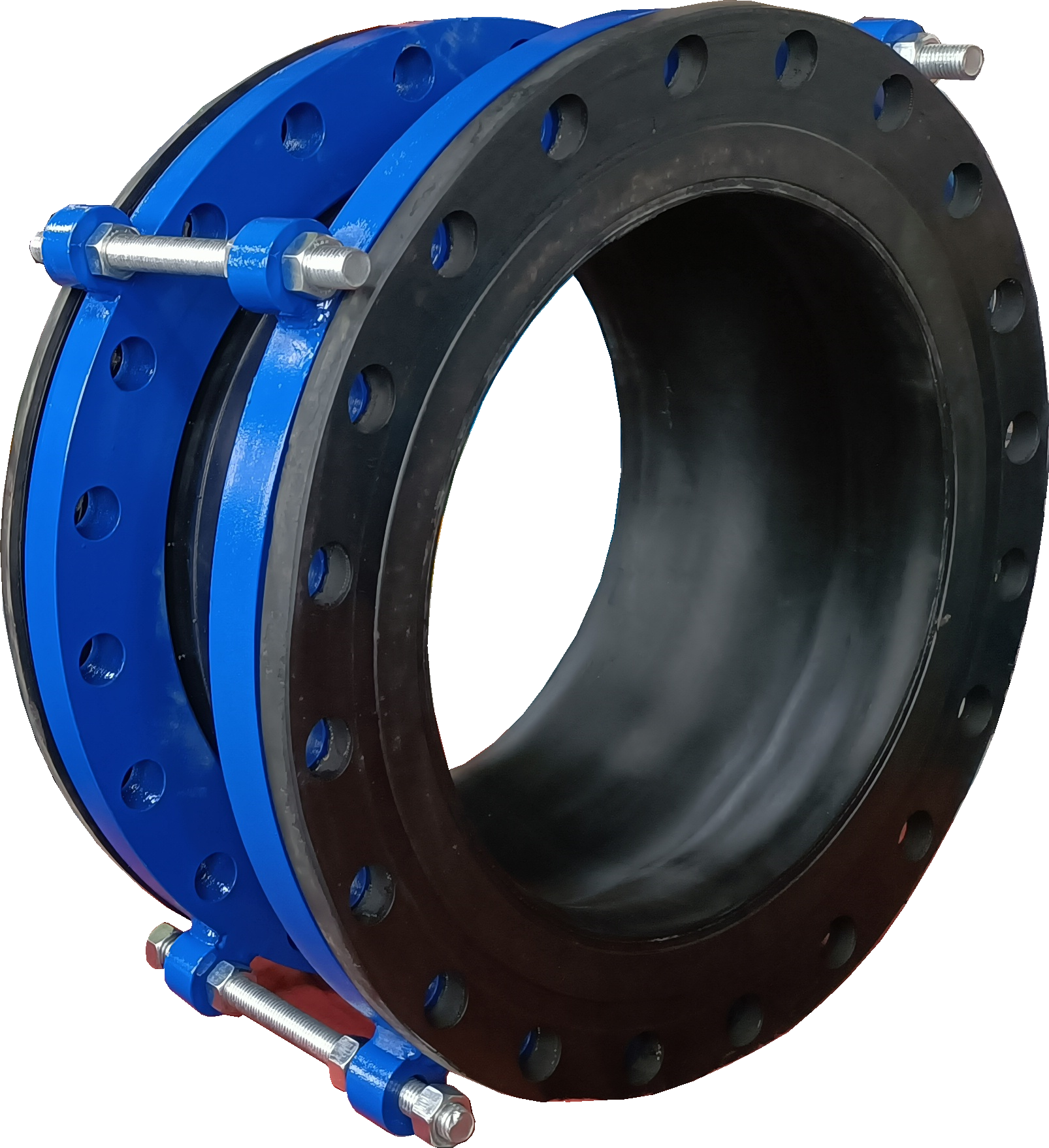 DN25-DN3000 flexible pipe expansion joint rubber Fully End-Sealed Flanged Bellows EPDM Single Sphere