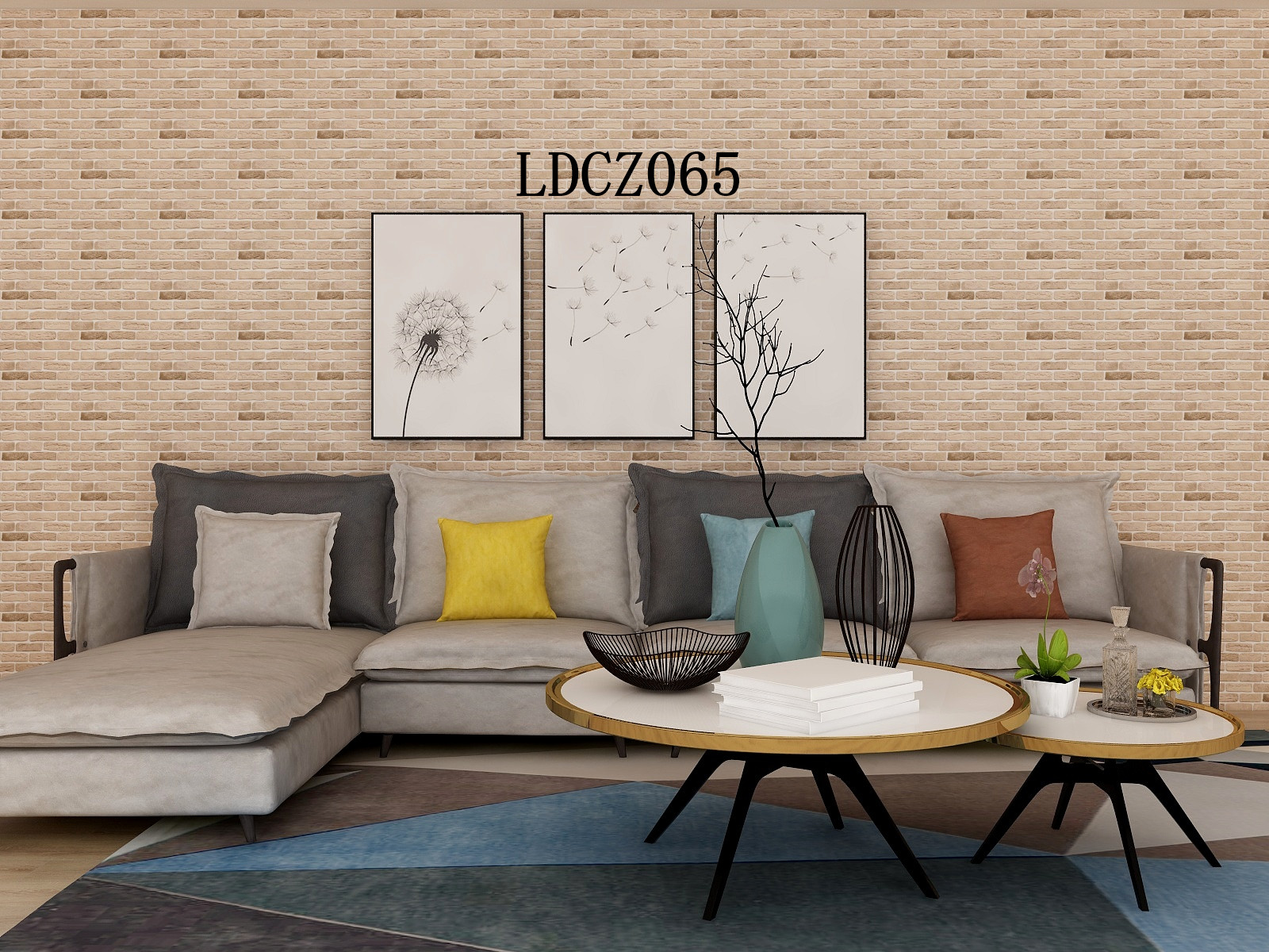 Workshop Retro 3D Grey Brick Wallpaper 0.17mm-0.30mm Thickness