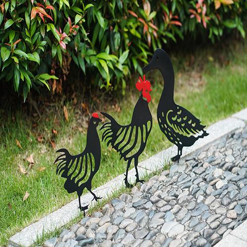 Buy cheap Metal Silhouette Animal Garden Ornament Customized Stakes Decor from wholesalers