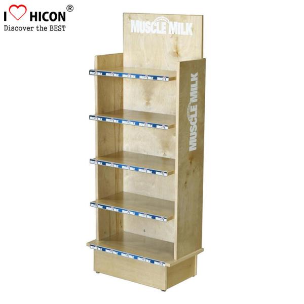 Buy cheap Retail Store Flooring Wooden Custom Product Display Stands For Food Display from wholesalers