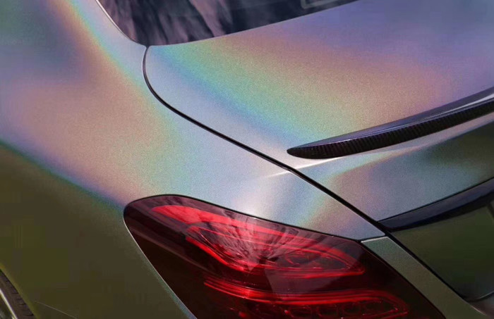 Acrylic Adhesive Matte Laser Grey Bubble Free Car Wrap Vinyl Air Release 60µM