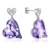 Buy cheap 0.98x0.55in Sterling Silver Heart Earrings from wholesalers