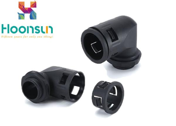 Buy cheap Black Nylon Liquid Tight Conduit Connector Right Angle For Flexible Pipes from wholesalers