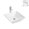Buy cheap Self-Cleaning Square Vessel White Bathroom Sink Table Wash Face Basin from wholesalers
