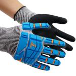 Blue TPR Anti-collision Abrasion-resistant Safety Gloves Touch-screen Anti