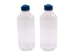 Flat Shape 400ml Plastic PET Packaging Bottle With Flip Top Cap