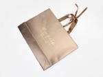 Bright Gold Iridescent Paper Bags Screen Printing Brown Paper Gift Bags