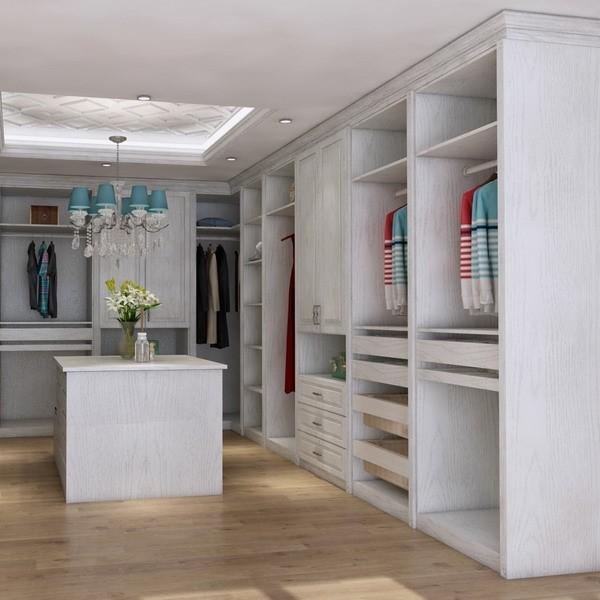 Buy cheap Leminate Corner Walk In Wardrobe Furniture Off White from wholesalers