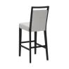 Buy cheap Beech wood frame white pu/leather upholstery wooden barstool/counter stool from wholesalers