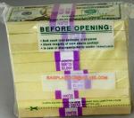 Tamper Evidence Bags With Barcode And Serial Number Bank Money Coin Deposit
