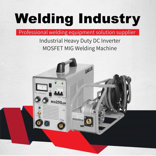 Quality portable inverter technology mig250f mos three phase mig welder with co2 welding machine for sale
