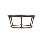 Luxury Small Glass Top Side Table Ellipse Shape Mortise And Tenon Joint Base
