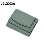 ANTI-THEFT BRUSH WOMEN'S LEATHER WALLET SHORT CARD BAG THREE FOLD SMALL WALLET