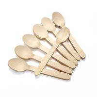Buy cheap 160mm Small Round Biodegradable Wooden Spoons Environmental Protection product