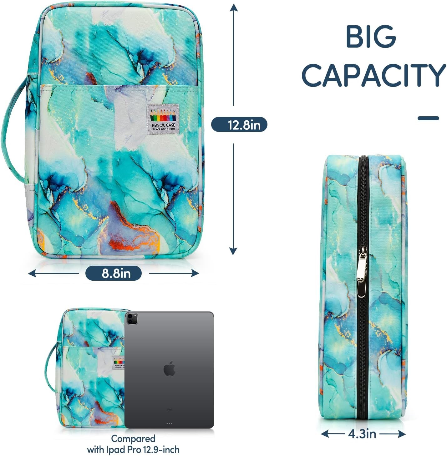 300 Slots Color Pencil Case - Pen Case Organizer with Handy Wrap & Zipper, Multilayer Holder for Prismacolor Colored Pen