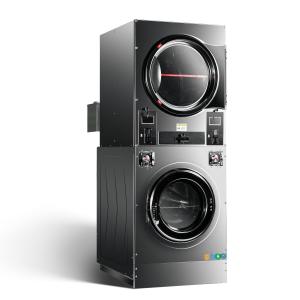 Buy cheap Laundry Coin Operated Washing Machine Stacked Washer and Dryer 22kg product