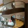 Buy cheap American Oak Treads Curved Tempered Glass For Indoor Wood Arc Stairs from wholesalers