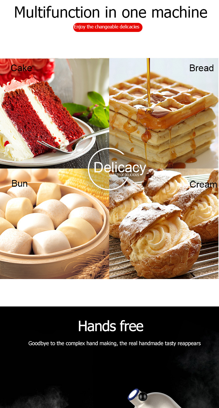 22KG Stainless Steel Multiple Color Spiral Kitchen Dough Mixer for Bread Beverage