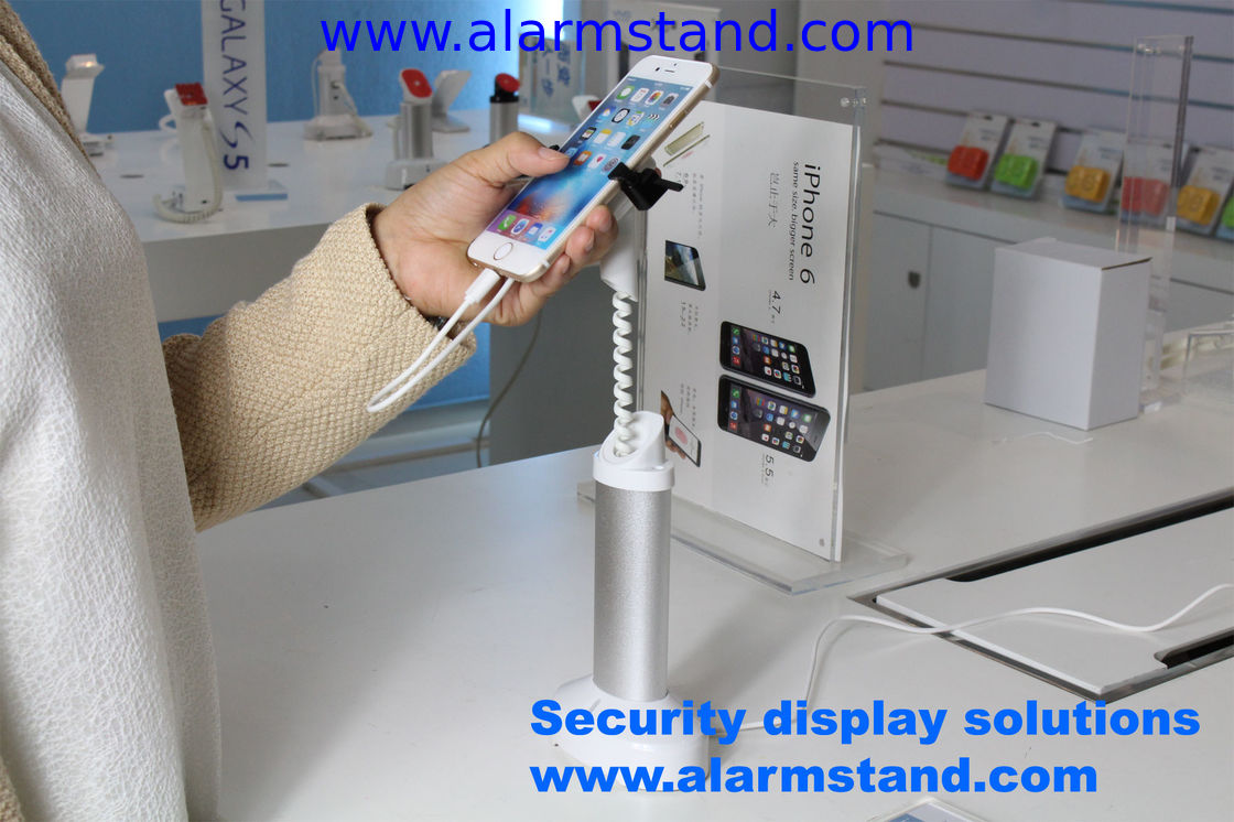 COMER alarm claw security display mobile phone stand with adapter
