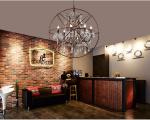 Rustic american style crystal globe Round chandelier (WH-CI-85)