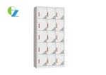5 Tier 3 Wide Steel Office Lockers For Employee 15 Door Steel Locker